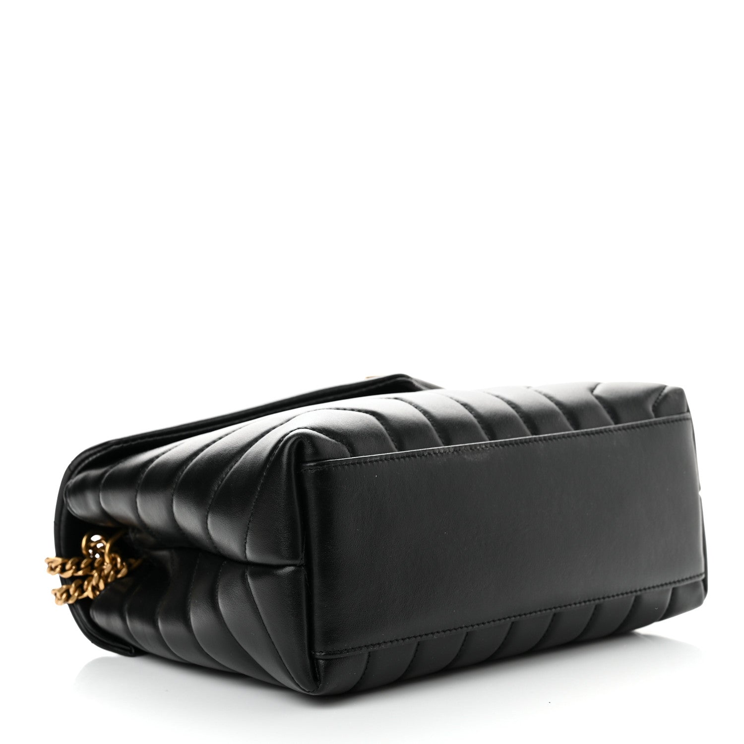 Saint Laurent Calfskin Y Quilted Monogram Small Loulou Chain Satchel Black 4 of 9