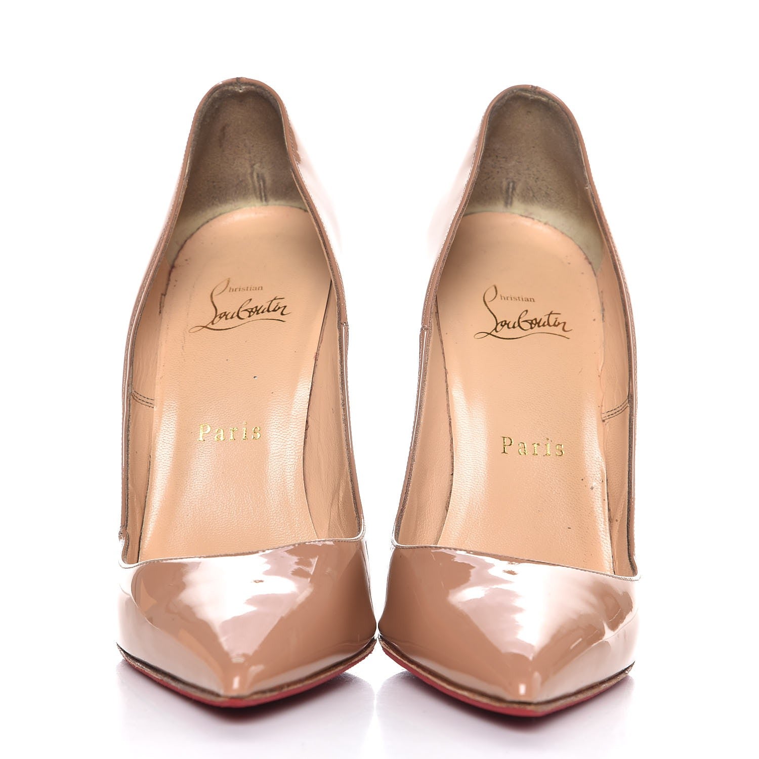 Christian Louboutin Patent So Kate 120 Pumps 38 Nude 2 of 12