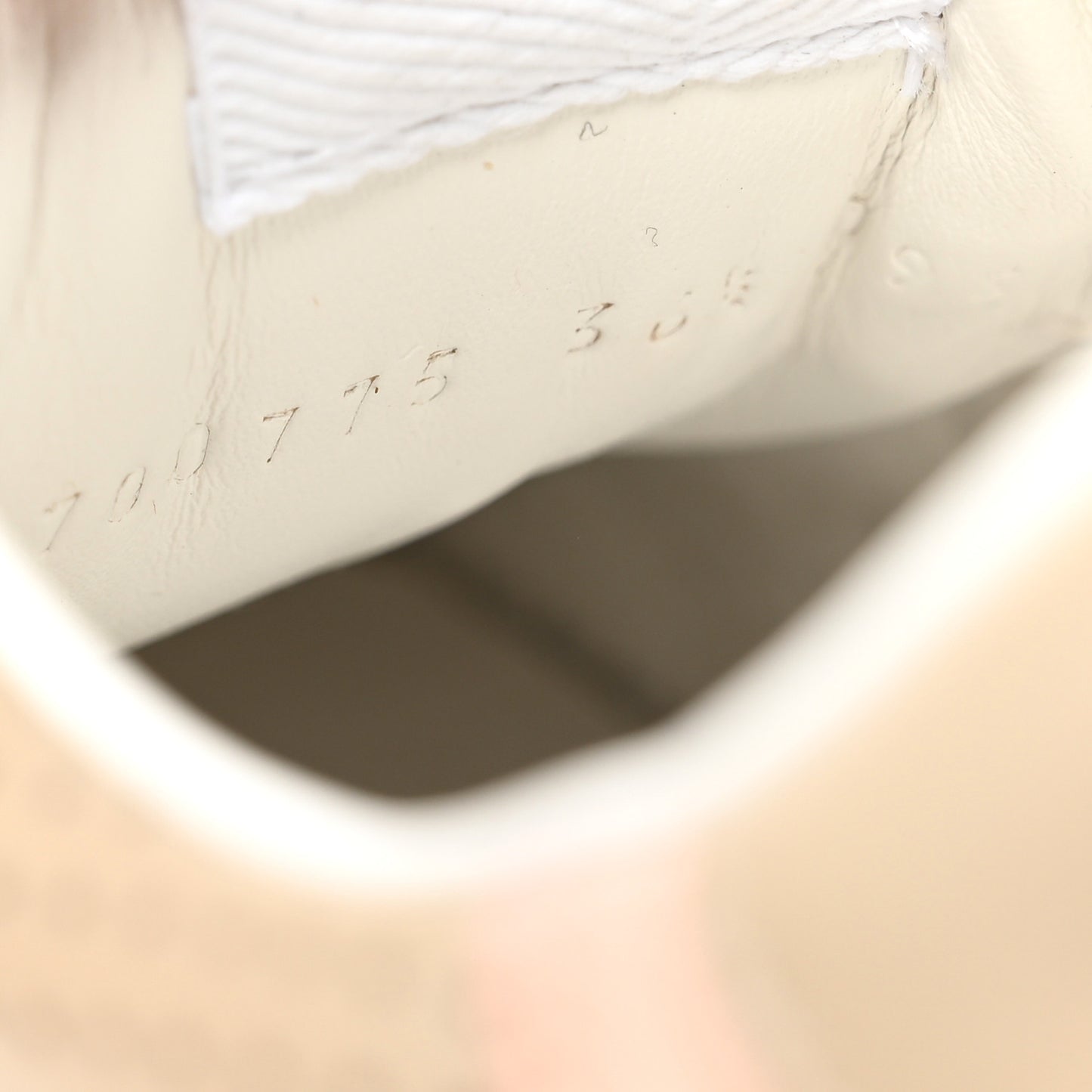 Calfskin GG Supreme Monogram Perforated Womens Platform 55mm Sneakers 36.5 Apricot Pink Beige Grey