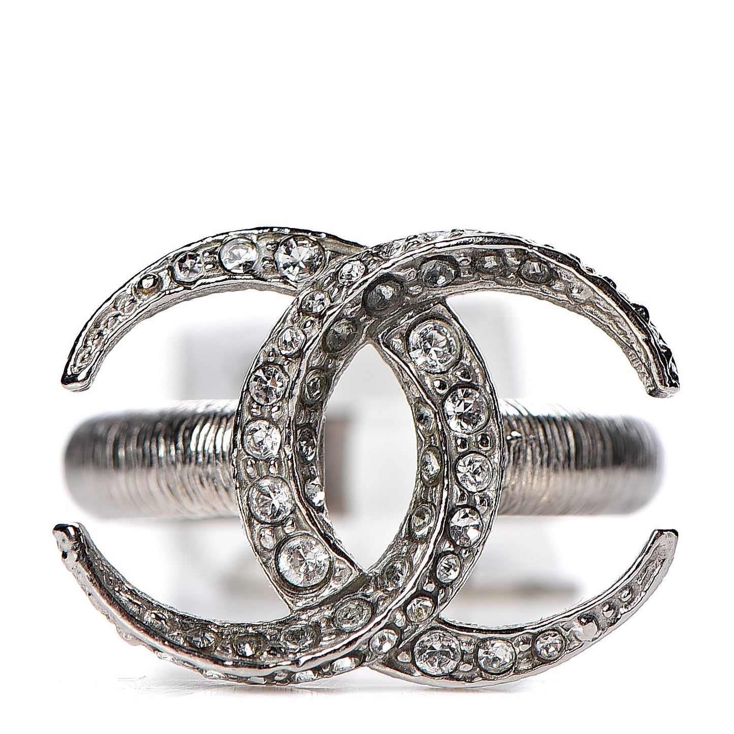 Crystal CC Moon Ring 6 Silver