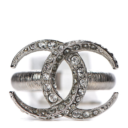 Chanel Crystal CC Moon Ring 6 Silver 1 of 5