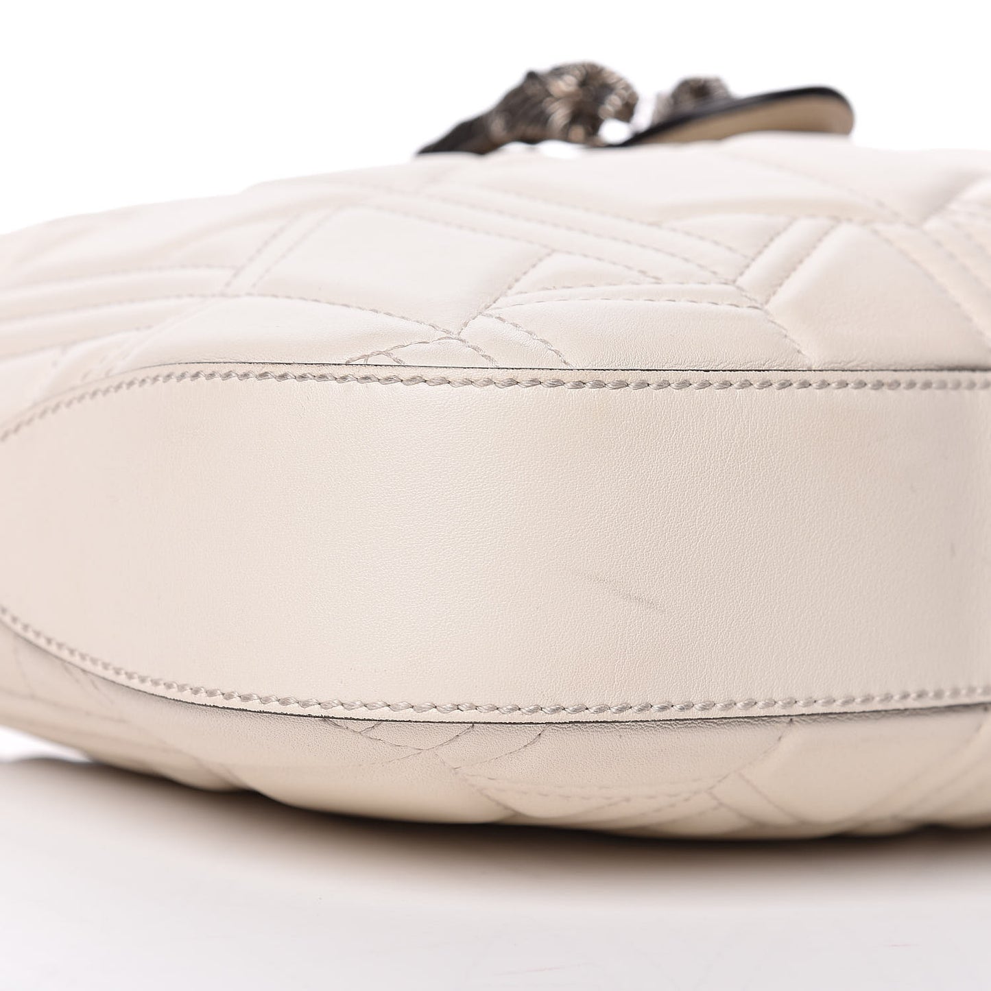 Calfskin Web Quilted Small Dionysus Hobo White