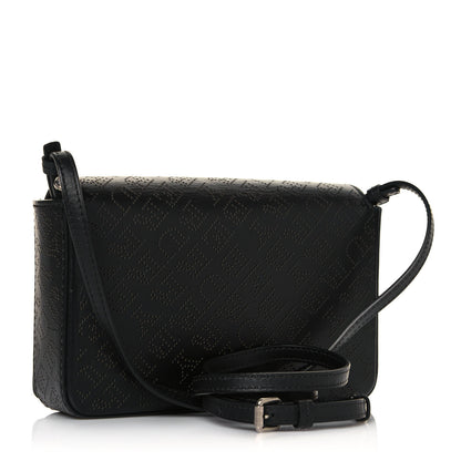 Burberry Calfskin Perforated Logo Hampshire Crossbody Black 3 of 11