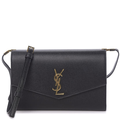 Saint Laurent Grain De Poudre Mini Uptown Crossbody Bag Black 1 of 13