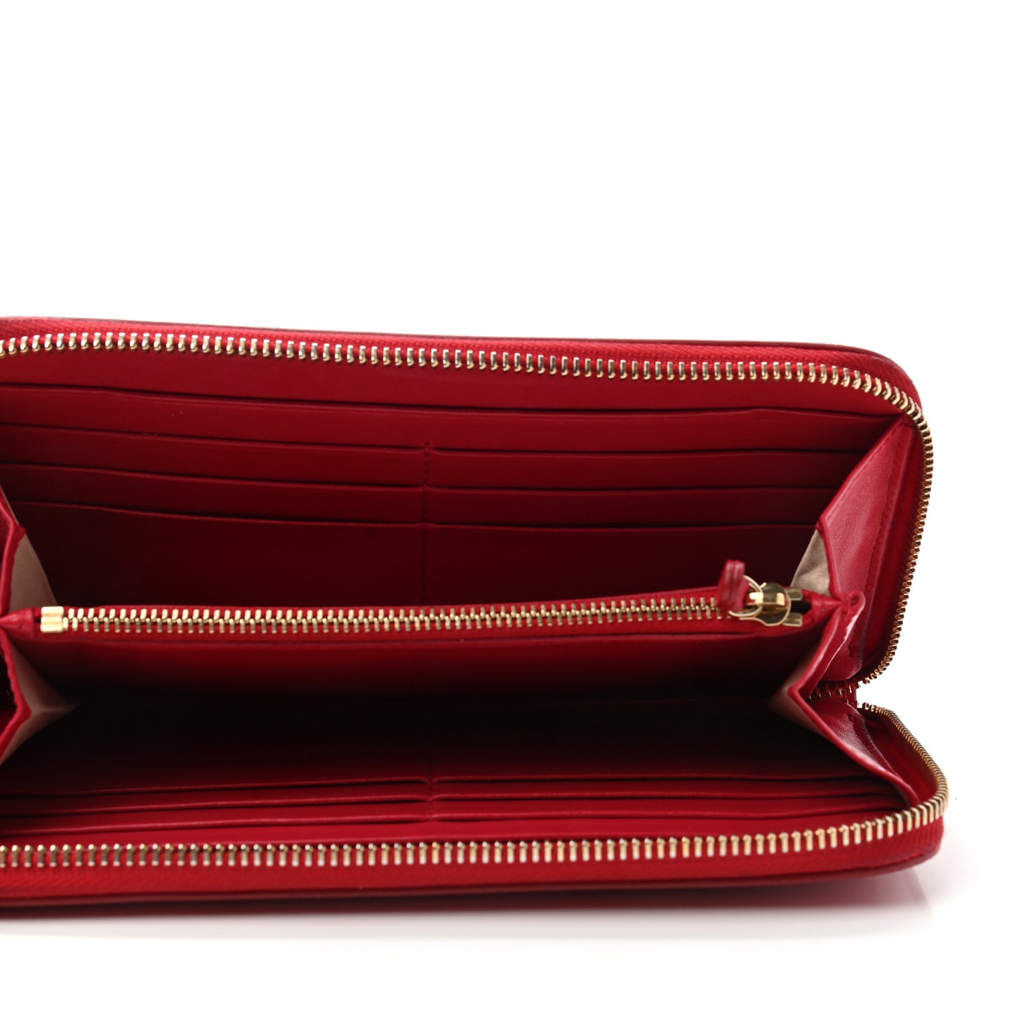 Patent Palazzo Medusa Zip Around Wallet Red