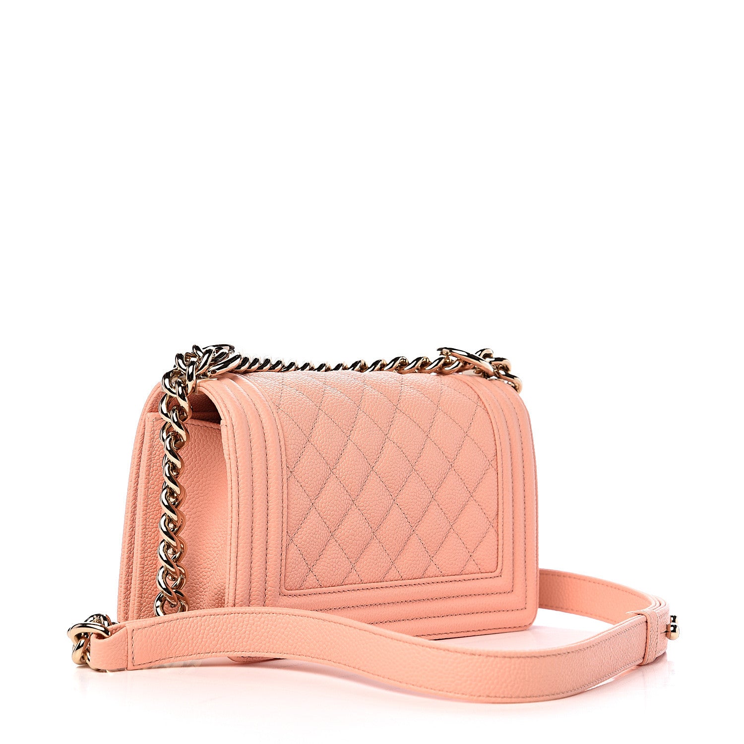 Chanel Caviar Quilted Small Boy Flap Light Pink 2 of 9