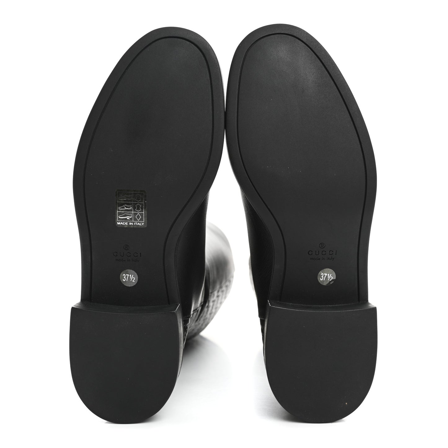 Microguccissima Knee High Riding Boots 37.5 Black