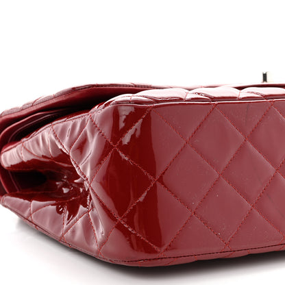 Chanel Patent Calfskin Quilted Jumbo Double Flap Red 9 of 13