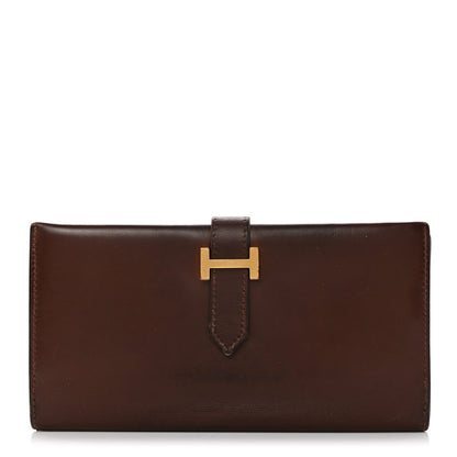 Hermes Box Bearn Gusset Wallet Havane 1 of 10