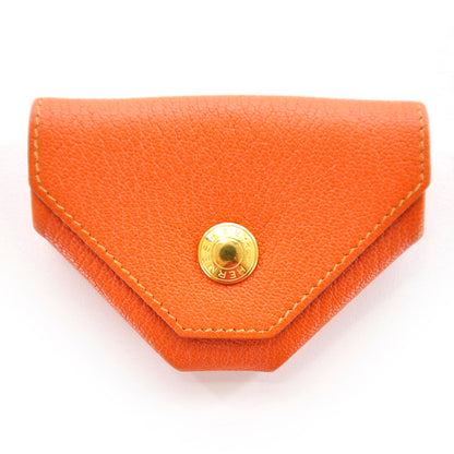 Hermes Chevre Le 24 Coin Purse Orange 1 of 5
