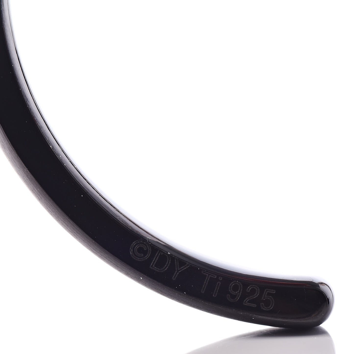 Titanium Sterling Silver Cuff Bracelet Black