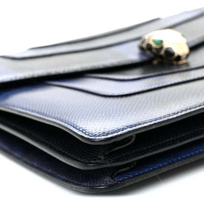 Bulgari Shiny Karung Medium Serpenti Forever Crossbody Bag Dark Blue 9 of 10