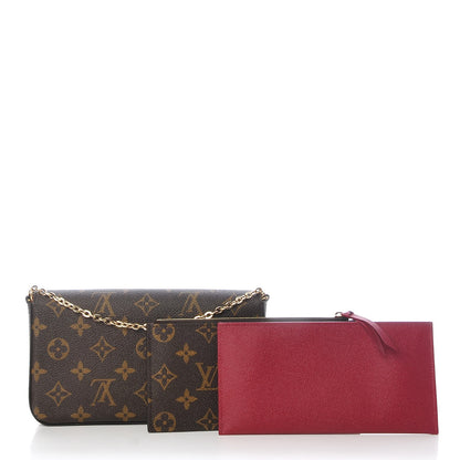Louis Vuitton Monogram Pochette Felicie Chain Wallet Fuchsia 8 of 13
