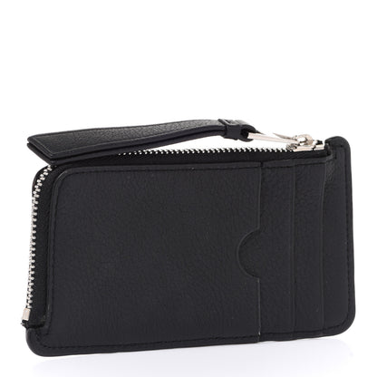 Loewe Calfskin Puzzle Colorblock Coin Card Holder Wild Rose Raspberry 3 of 7