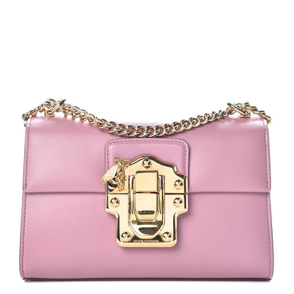 Dolce & Gabbana Calfskin Lucia Chain Shoulder Bag Pink 1 of 10