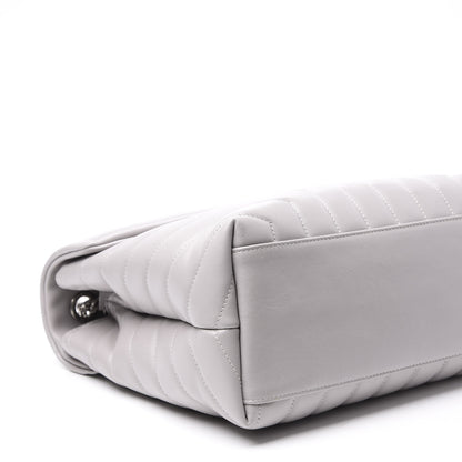 Saint Laurent Calfskin Y Quilted Monogram Medium Loulou Chain Satchel White 8 of 11