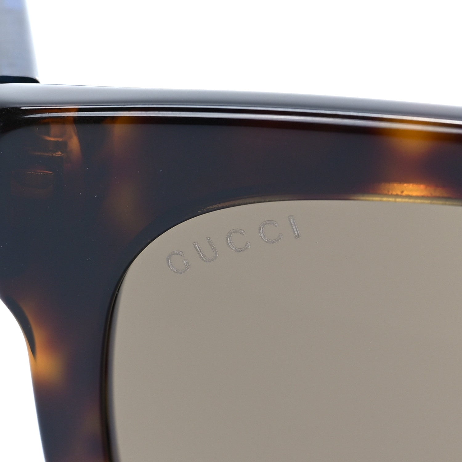 Gucci Square Frame Glitter Sunglasses GG0034SA Tortoise Blue 5 of 8