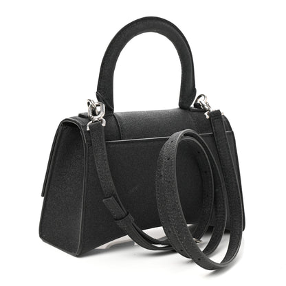 Balenciaga Glitter Fabric Hourglass Top Handle Bag XS Black 1 of 12