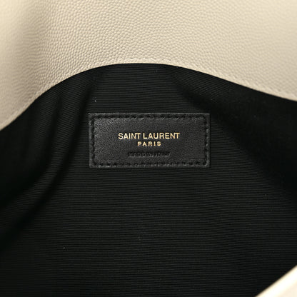 Saint Laurent Grain De Poudre Uptown Pouch Blanc Vintage 5 of 11