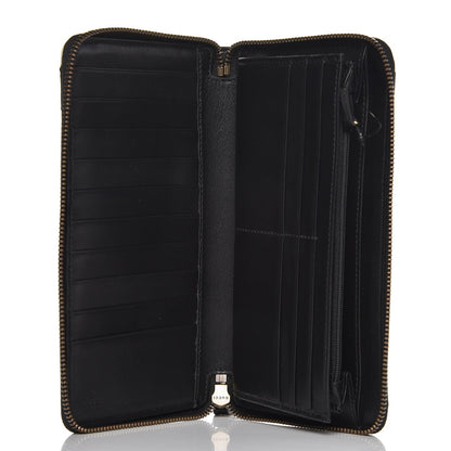 Gucci Calfskin Matelasse GG Marmont Zip Around Organizer Wallet Black White 5 of 8