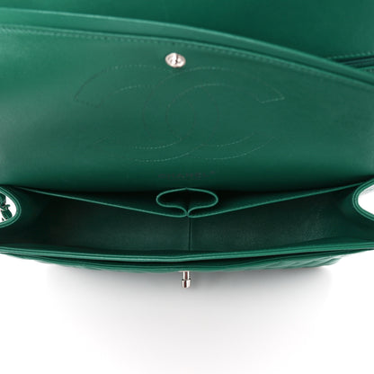 Chanel Lambskin Quilted Jumbo Double Flap Green 5 of 15
