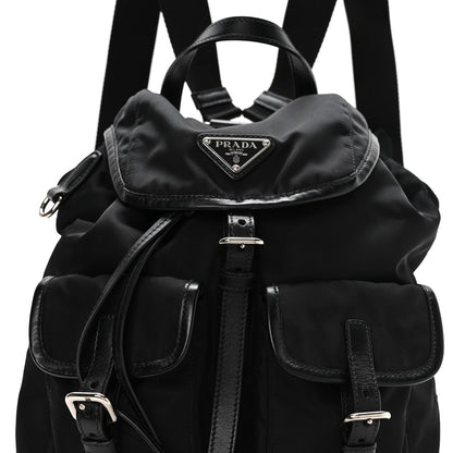 Prada Tessuto Nylon Soft Calfskin Backpack Black 9 of 11