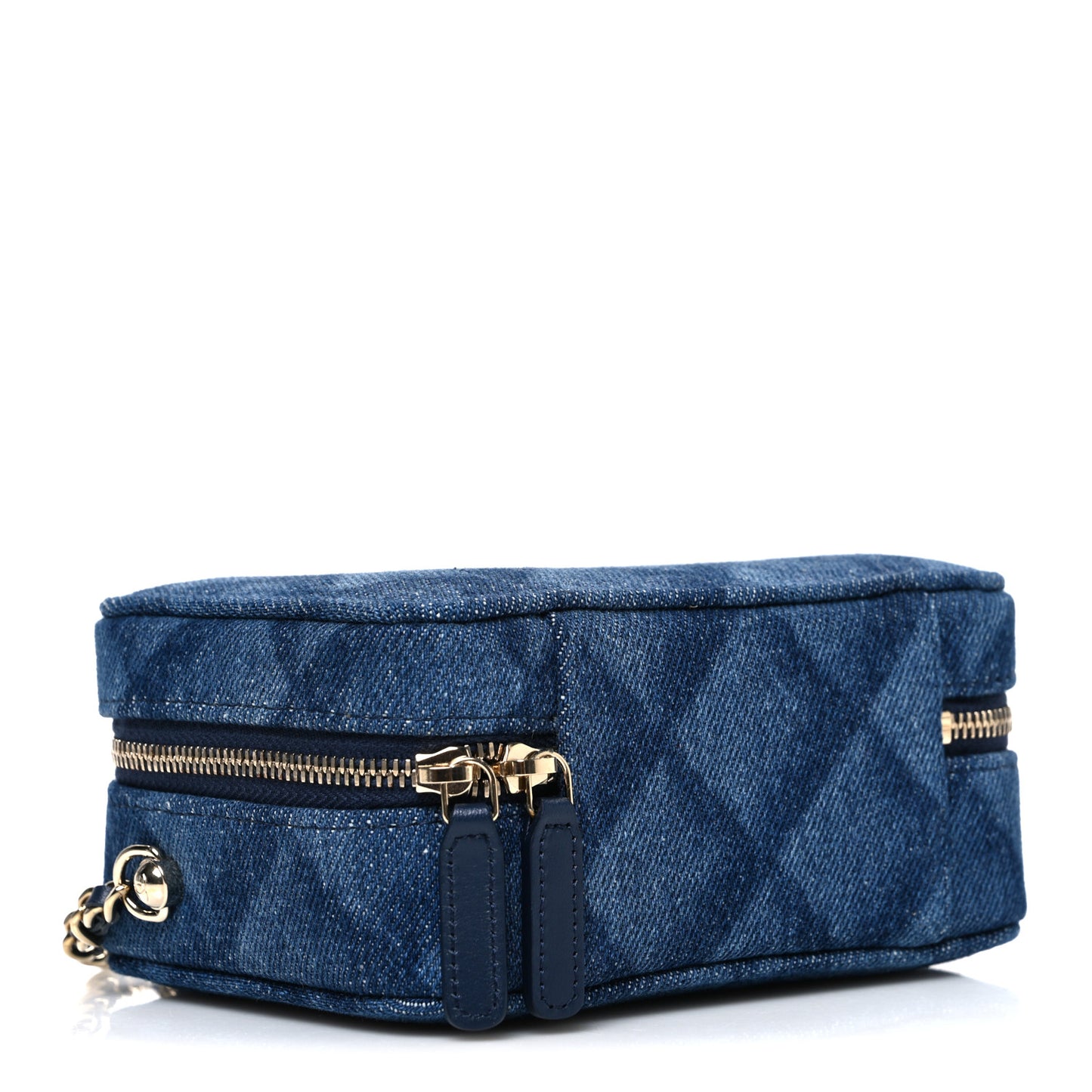Printed Denim CC Camera Case Blue