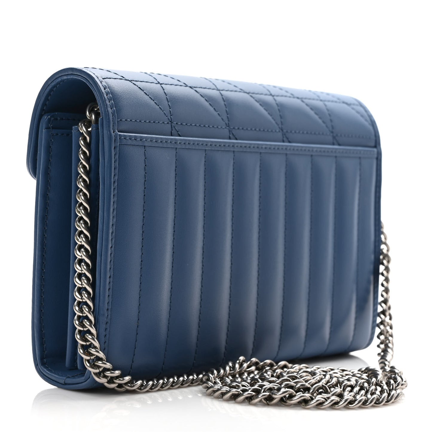 Calfskin Matelasse Aria GG Marmont Chain Wallet Clear Blue