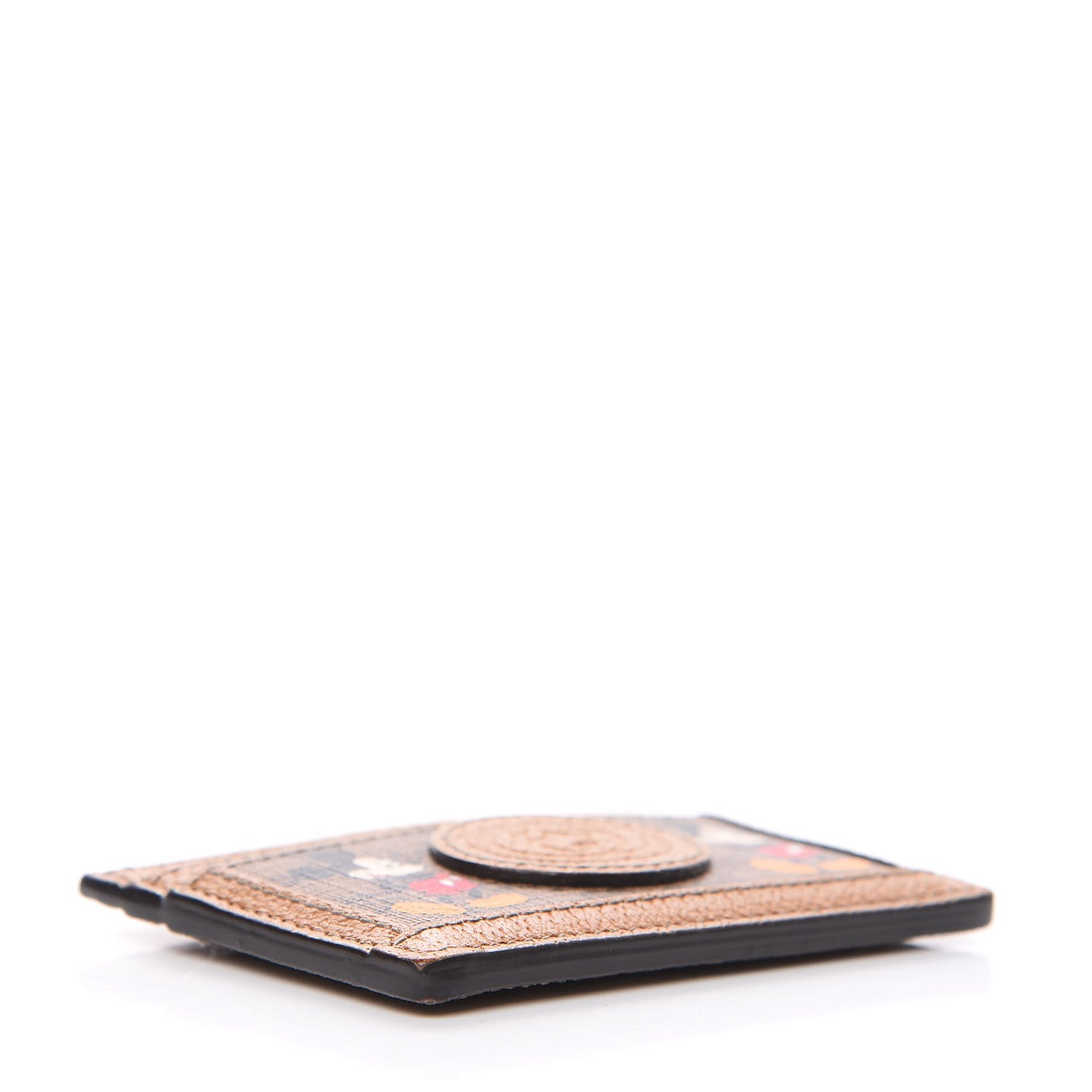Gucci X DISNEY Mini Vintage GG Supreme Monogram Mickey Mouse Card Holder Beige Vintage Sun Oil 3 of 6
