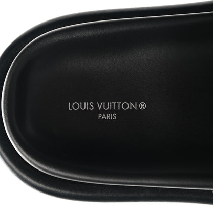 Louis Vuitton Lambskin Embossed Monogram Pool Pillow Flat Comfort Mule 39 Black 7 of 8