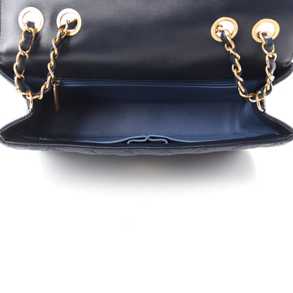 Chanel Caviar Quilted Medium CC Filigree Flap Navy Black 5 of 11
