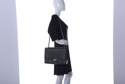 Chanel Caviar Quilted Maxi Single Flap Black 2 of 9