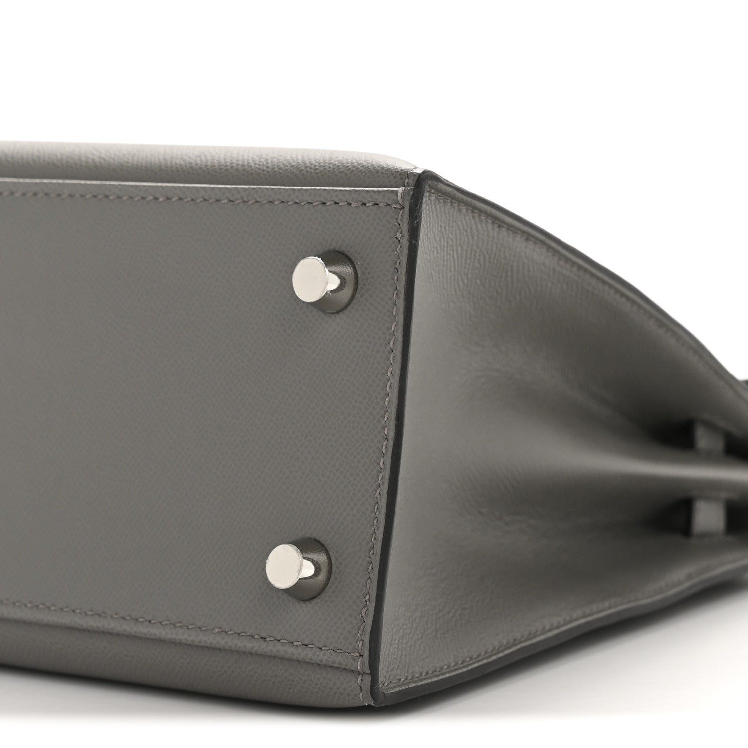 Hermes Madame Calfskin Kelly Sellier 25 Gris Meyer 10 of 11