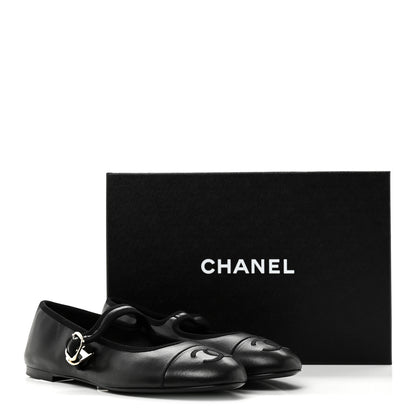 Chanel Lambskin Mary Jane Flats 40 Black 10 of 10