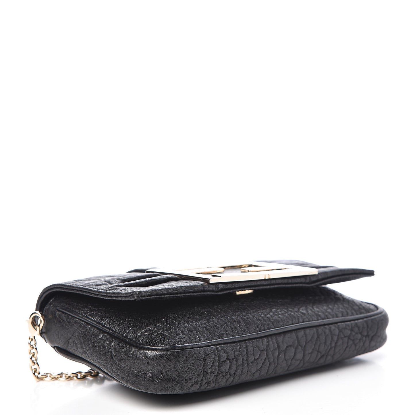 Crinkled Lambskin Mia Pochette Black