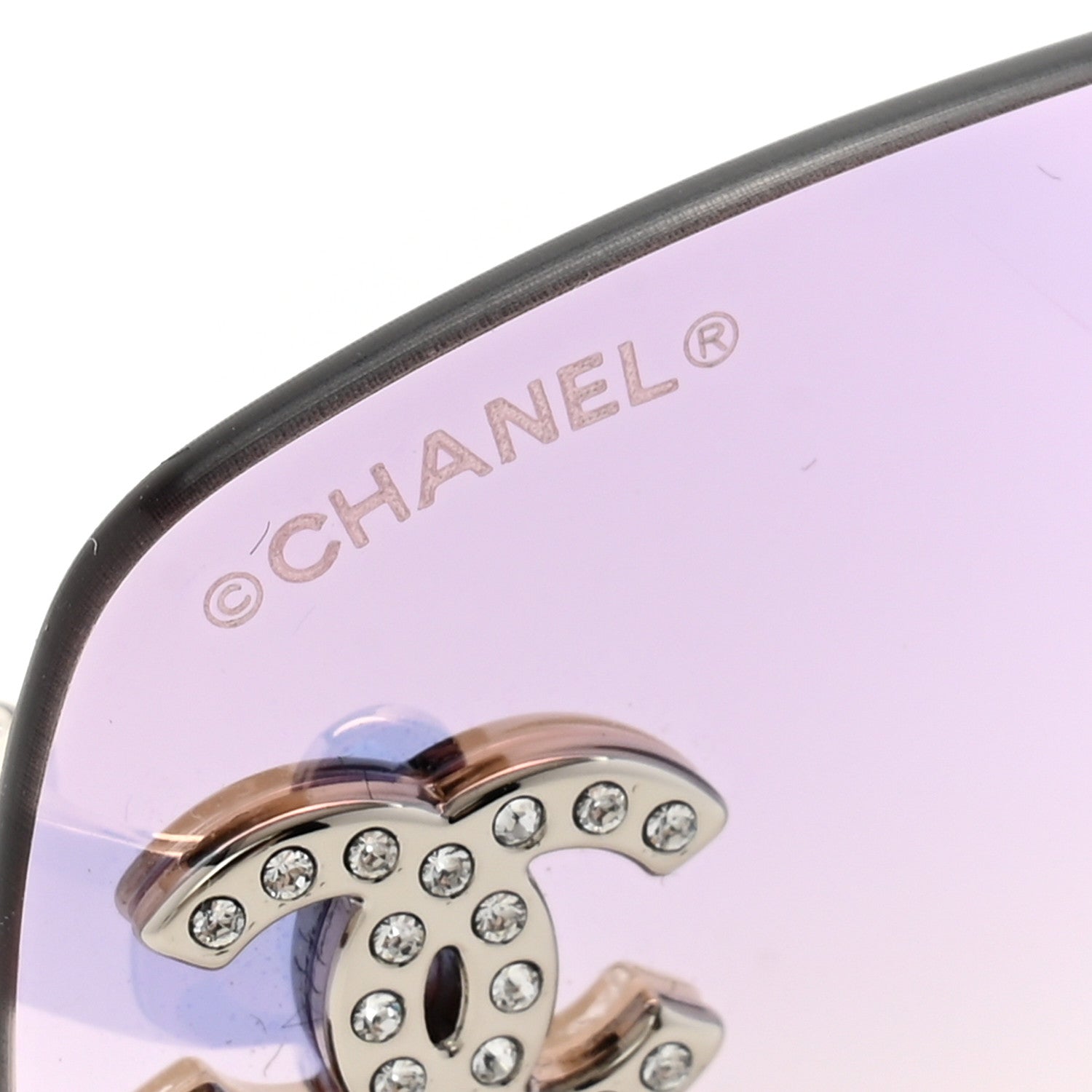 Chanel Metal Mirrored Crystal CC Oval Sunglasses 71559 Pink 7 of 8