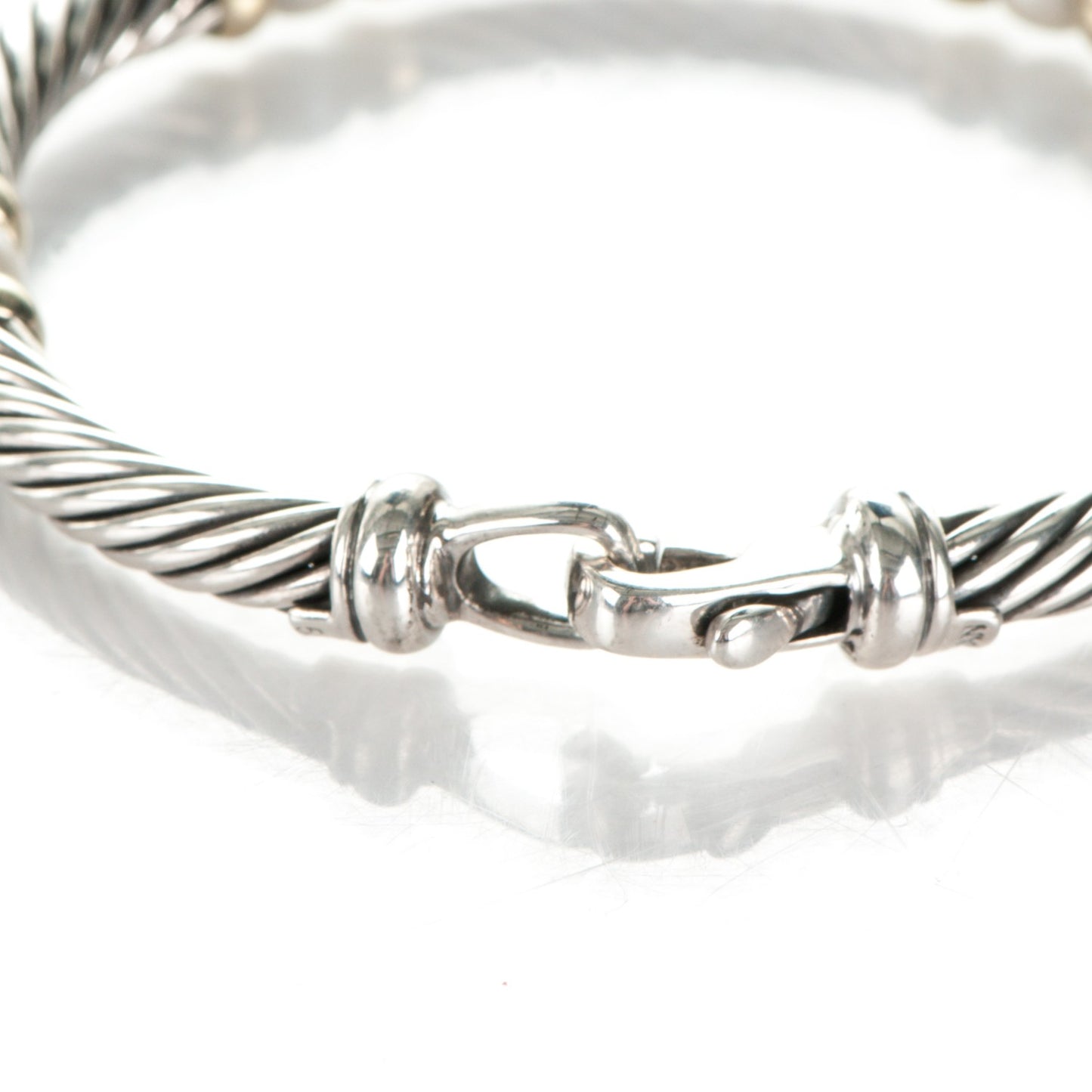 Sterling Silver 14K Yellow Gold Pearl 5mm Hampton Bracelet