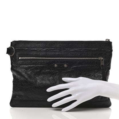 Balenciaga Agneau Arena Classic Hardware Medium Clip Black 2 of 11
