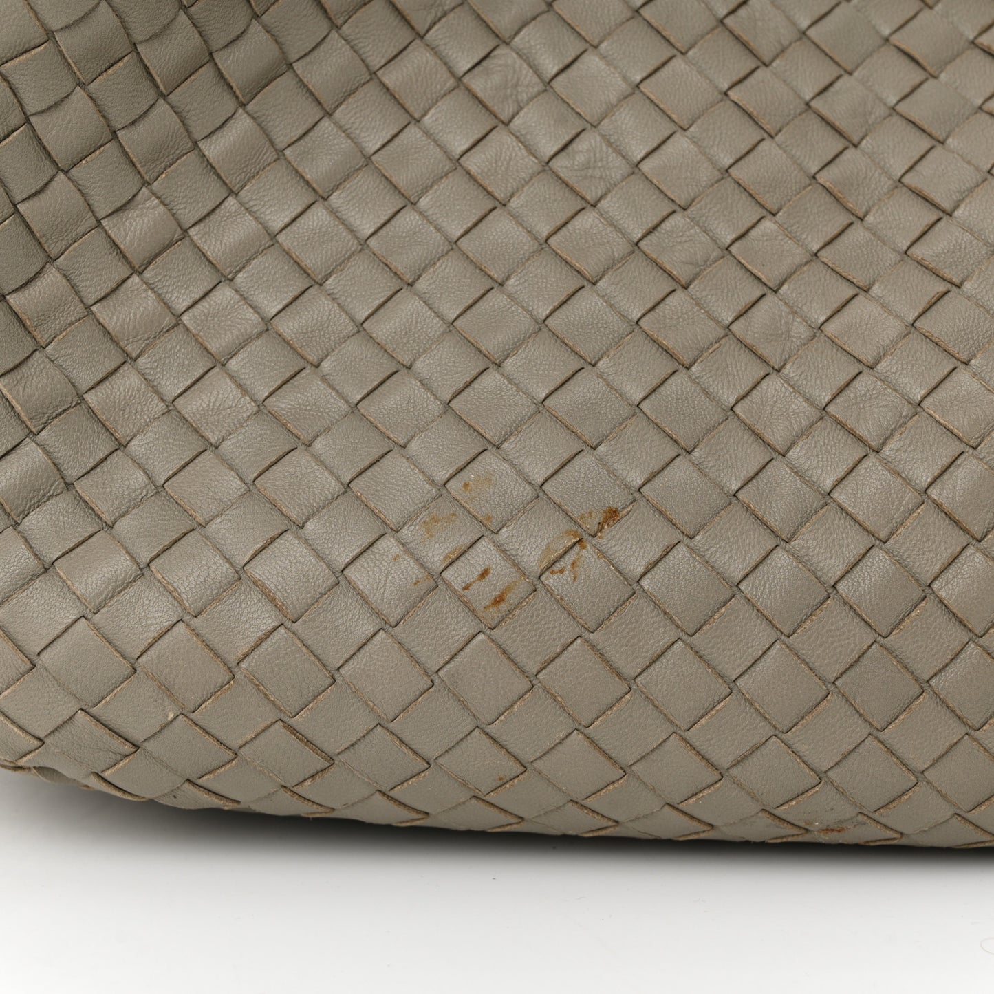 Nappa Intrecciato Medium Campana Hobo Light Grey
