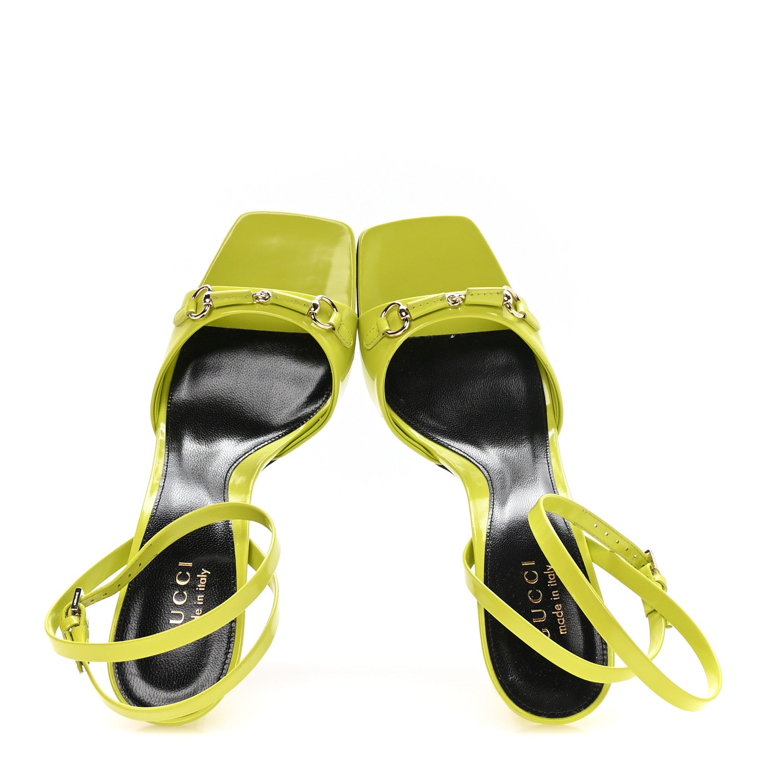 Gucci Regent Calfskin Horsebit Selene 85mm Slingback Sandals 39 Firefly 2 of 8