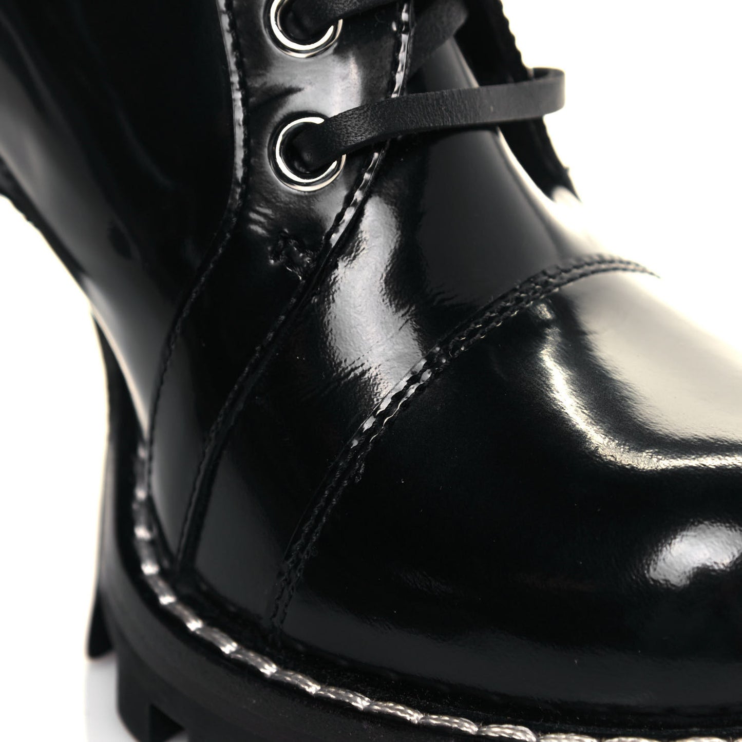 Patent Calfskin Monogram Star Trail Ankle Boots 38 Black