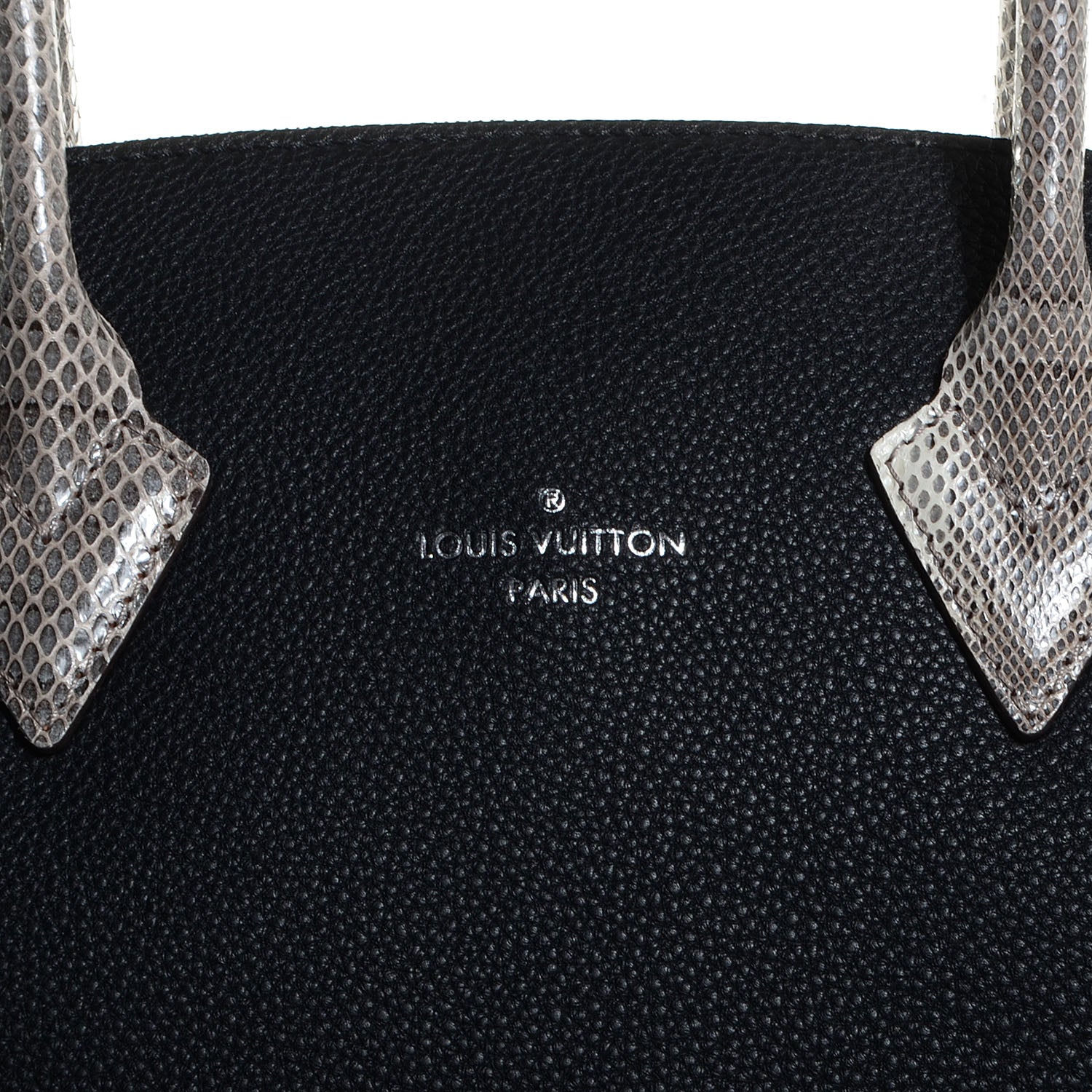 Louis Vuitton Veau Cachemire Watersnake Soft Lockit MM Black 10 of 10