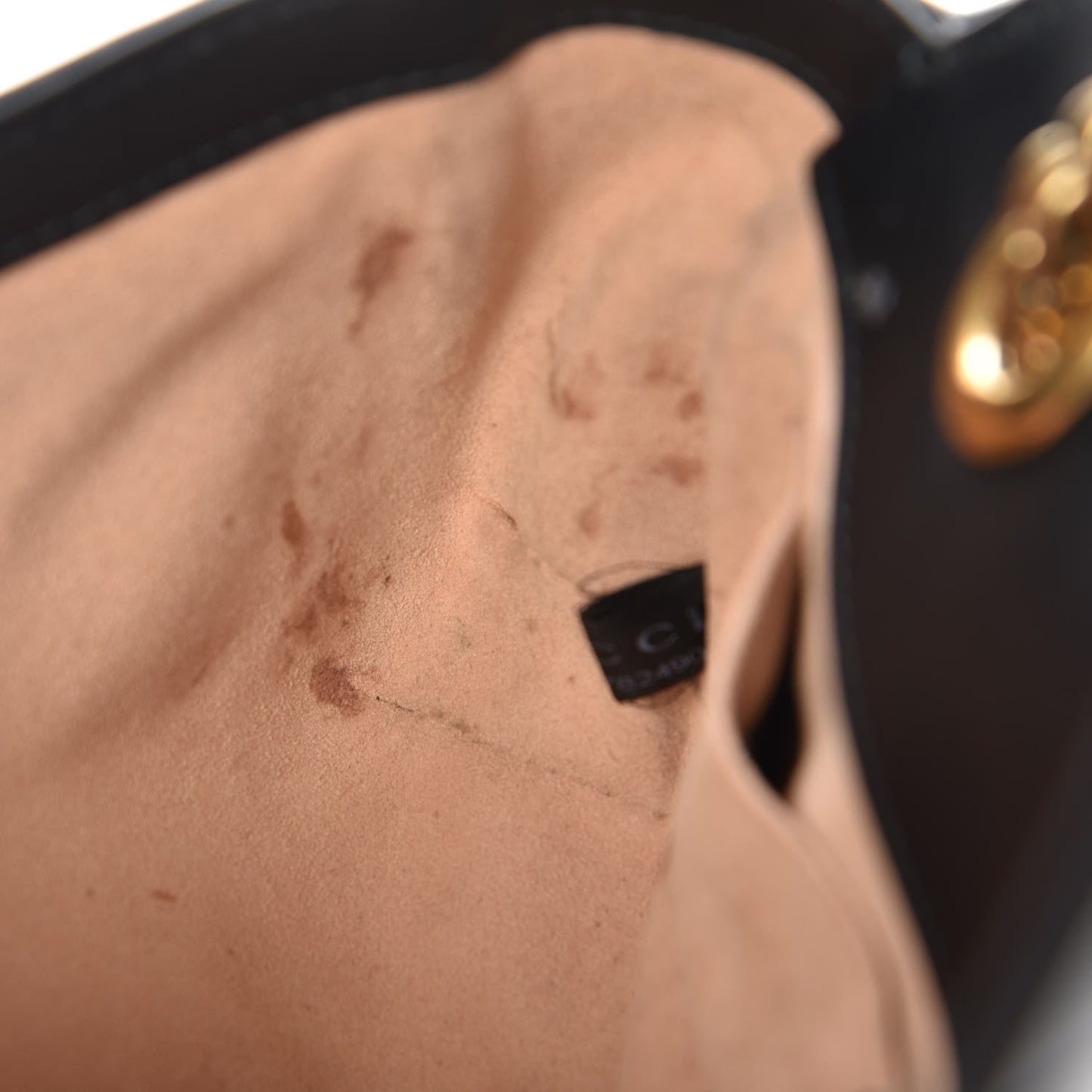 Calfskin Matelasse Mini GG Marmont Shoulder Bag Black