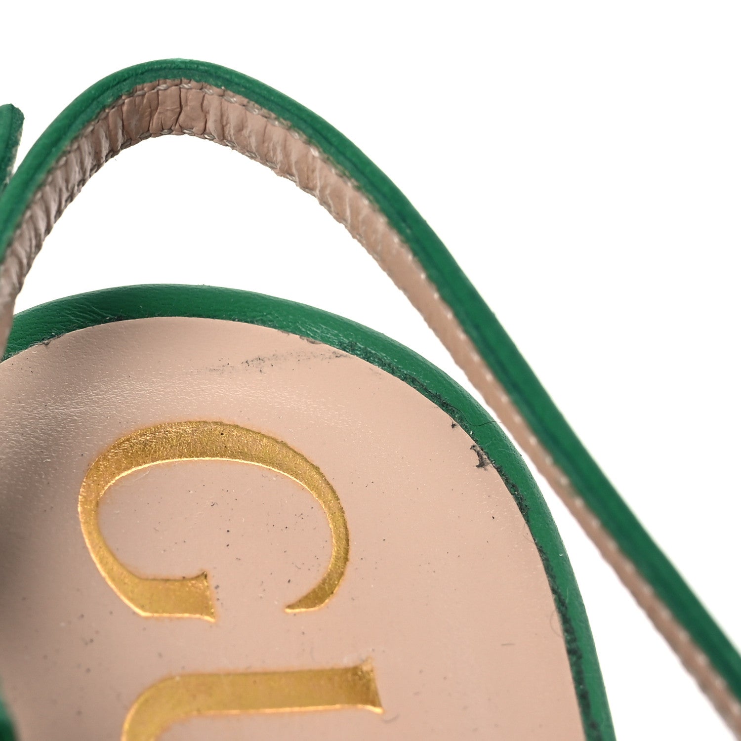 Gucci Nappa Horsebit Platform 35/120mm Slingback Pumps 38 New Shamrock 11 of 14