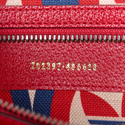 Gucci X ADIDAS Textured Dollar Calfskin Web Trefoil Logo Embossed Mini Bowling Bag Red Off White 7 of 11