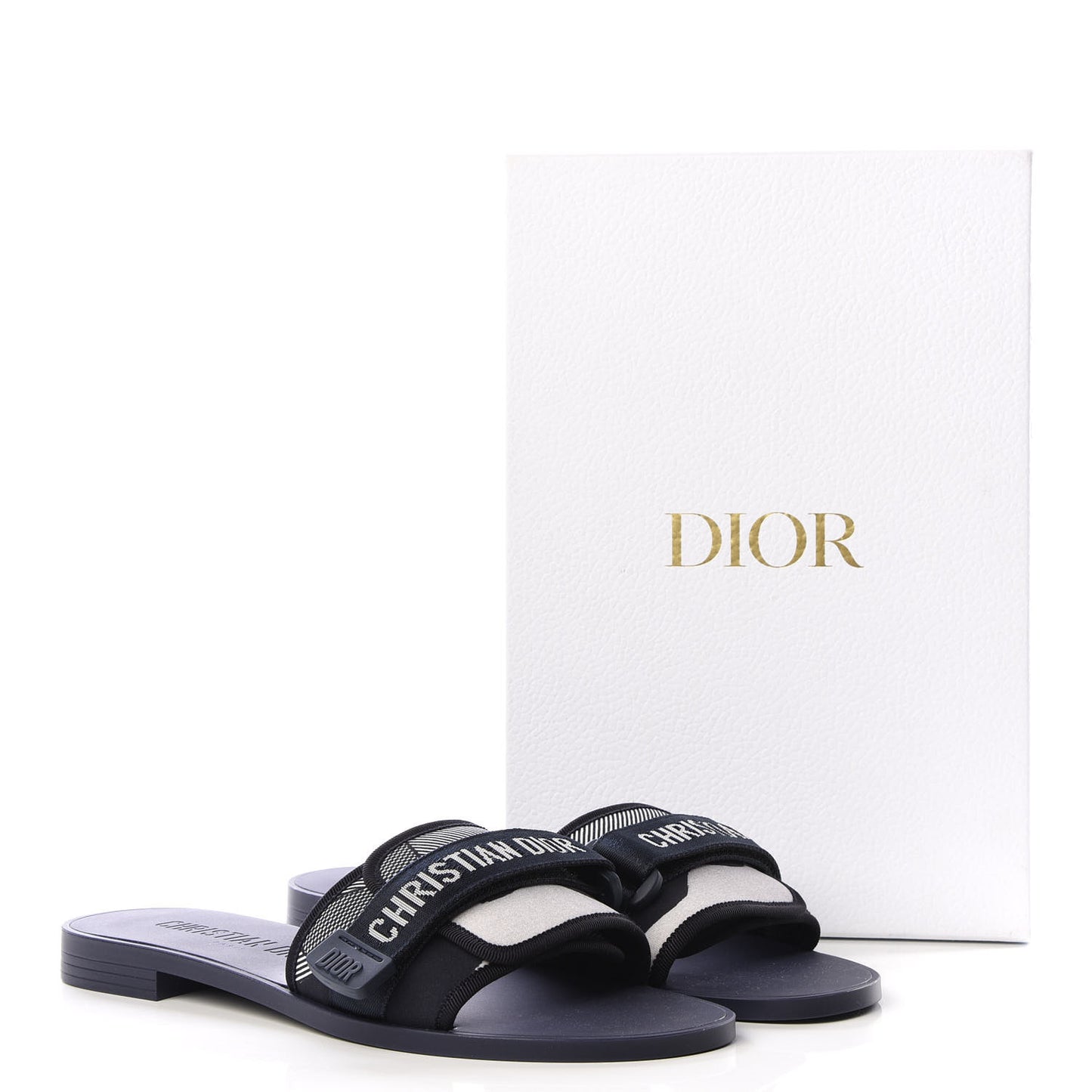 Canvas Dior(e)volution Mule Slide Sandals 42 Deep Blue