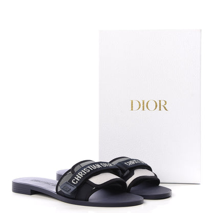 Christian Dior Canvas Dior(e)volution Mule Slide Sandals 42 Deep Blue 9 of 9