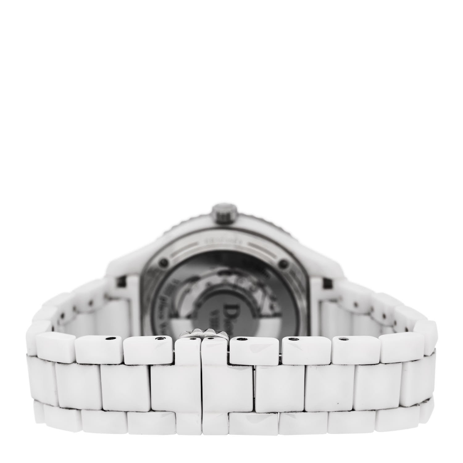 Christian Dior Stainless Steel Ceramic Diamond 33mm Dior VIII Automatic Watch White 3 of 4