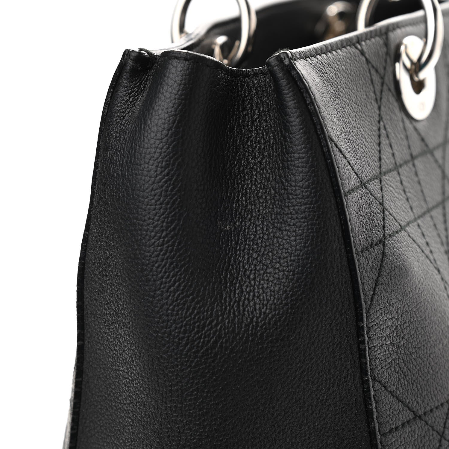 Christian Dior Grained Calfskin Cannage Medium Ultradior Tote Black 14 of 14