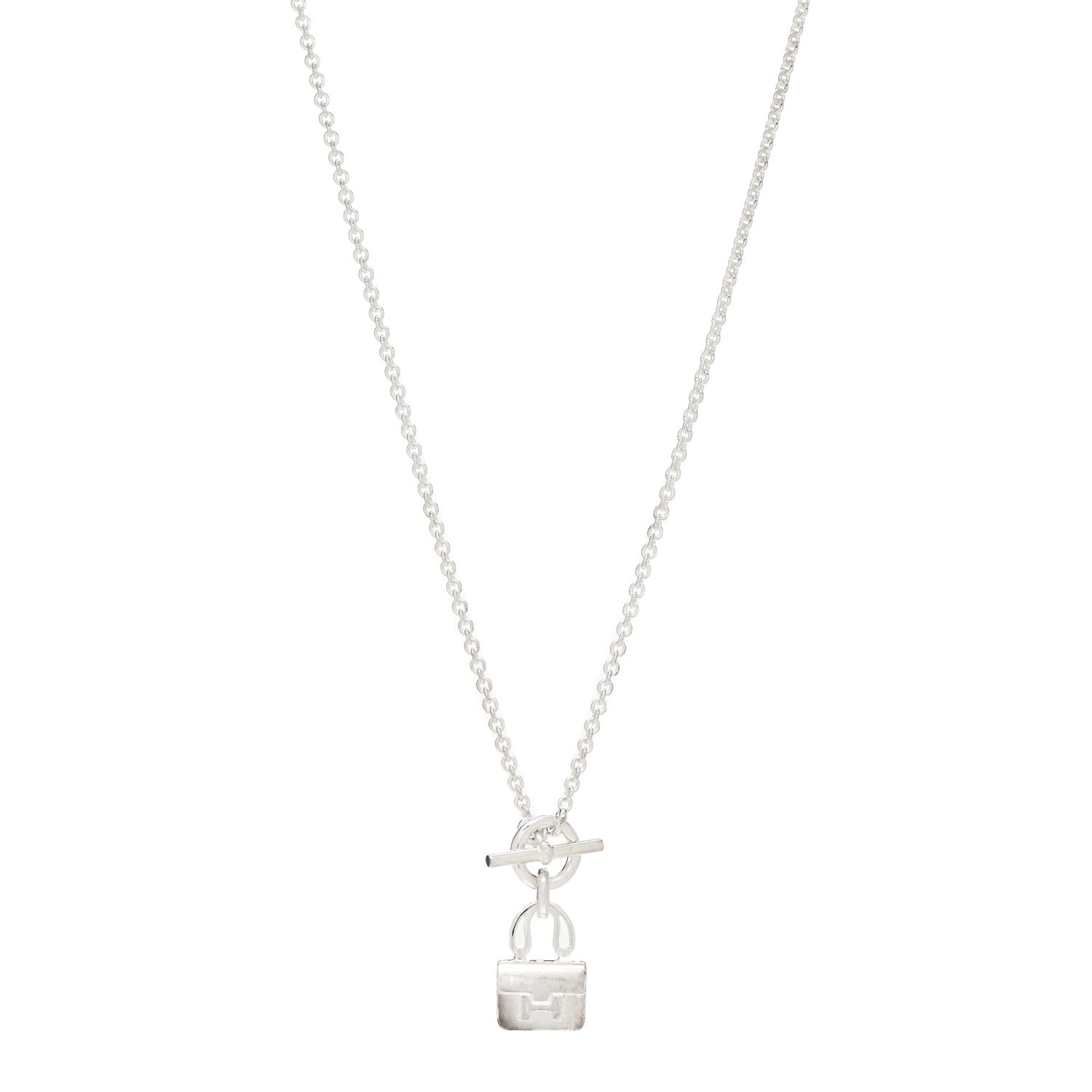 Hermes Sterling Silver Constance Amulettes Pendant Necklace 1 of 6